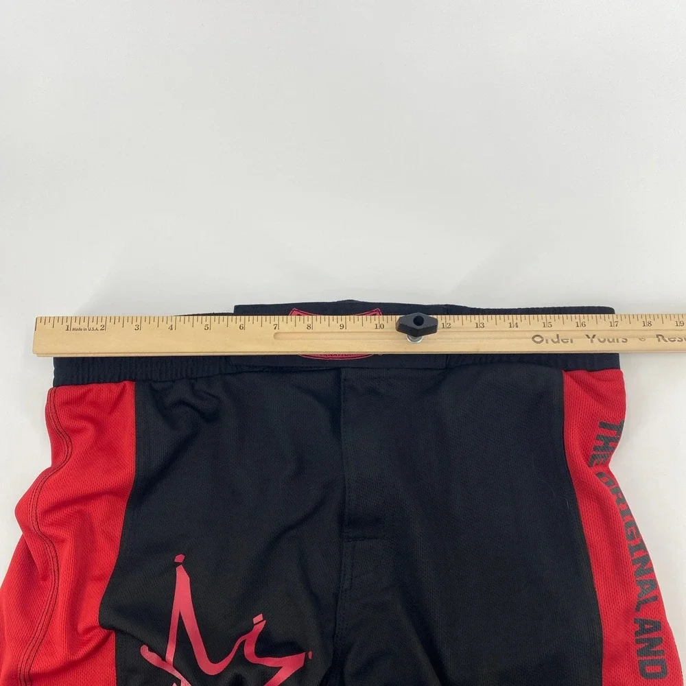 Combat Sports International MMA Fight Shorts Mens 36 Black Red Athletic UFC BJJ